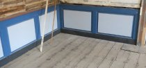#4: Re-fabricated wainscot paneling, best parlor hall and partition walls