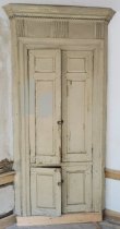 #7: Original Federal-era corner cupboard re-fitted in original store room