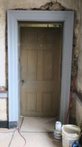 #3: Re-painted door frame between store and store addition