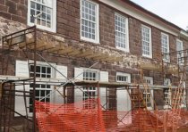 #9: Re-installed pent roof cantilever supports ("outlookers")