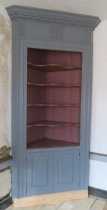 #1: Federal corner cupboard in store, painted original colors