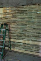 #5: Lathed plank partition restored between kitchen and store room