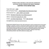 Quarterly Status Report Form