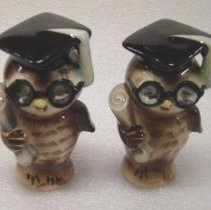 Owl graduates salt & pepper shaker set
