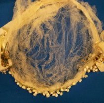 Wedding headpiece & veil: Ella Lenz Schmidt, 1923