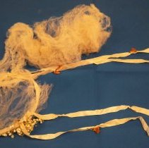 Wedding headpiece & veil: Ella Lenz Schmidt, 1923