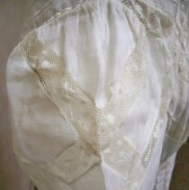 Wedding dress: Amanda C. Peterson Braun, 1924-sleeve detail