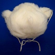 Child's rabbit fur bonnet