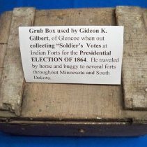 Wooden grub box-Gideon K. Gilbert, 1864