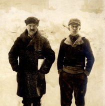 W. S. Clay & Warren Kiesler w/snow pile