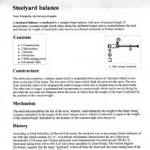 Steelyard-definition & history