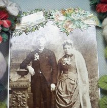 Albert J. & Mary Bluhm wedding photo in shadowbox
