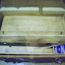 Leather trunk interior