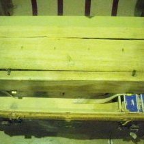 Leather trunk interior