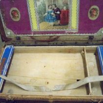 Leather trunk interior