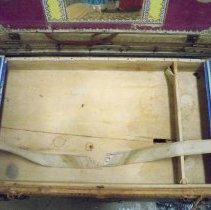 Leather trunk interior