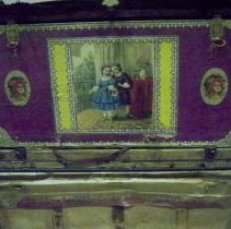 Leather trunk interior detail