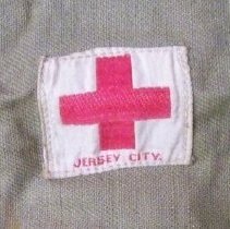 Red Cross, Jersey City label on ditty bag