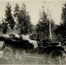 Bertha Marie Brechet in Marmon automobile