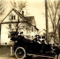 Bertha & her mother Jennie Brechet in their Marmon auto
