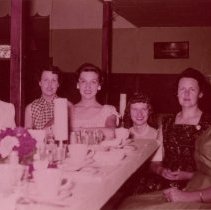 Emily Ames with a group of friends.