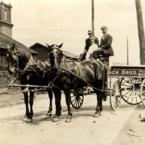 Horses, plumbing & heating wagon, c.1912