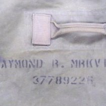 U. S. Army duffle bag detail-World War II-Raymond Mrkvicka