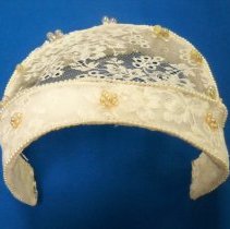 Wedding headdress cap, Laverna Wraspir Hemerick, 1955