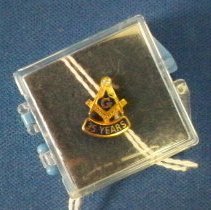Freemasonry Grand Lodge 35 year pin