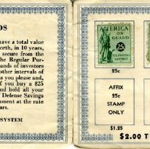 WWII Postal savings book stamps