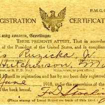 Draft registration card-Louis Ruzicka, Jr.