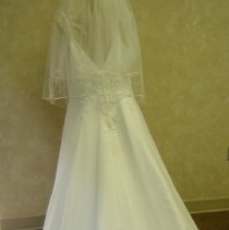 Kali Bach wedding dress and veil, 2004