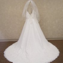 Kali Bach wedding dress and veil, 2004