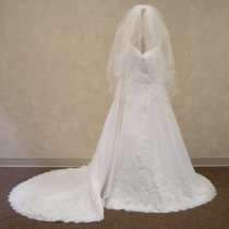 Kali Bach wedding dress and veil, 2004