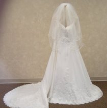 Kali Bach wedding dress and veil, 2004