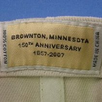 Brownton, MN Sesquicentennial, 1857-2007, cap label