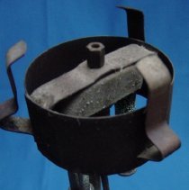 Kerosene parlor lamp detail