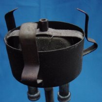 Kerosene parlor lamp detail