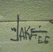 George "Jake" Jacobson 1955 painting signature
