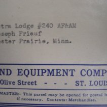 Joseph Friauf envelope