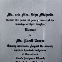 Everil & Eleanor Trocke wedding August 7, 1949