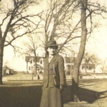 Lillian West in full Marine uniform