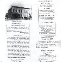 Commercial Hotel, Glencoe, history, 1882-1891