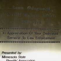 Leon Odegaard-1955-1979 Service Award-Minnesota State Sheriffs Ass'n