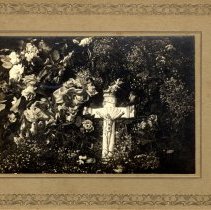 Unknown cross & flowers, by J. H. Jerabek, Silver Lake