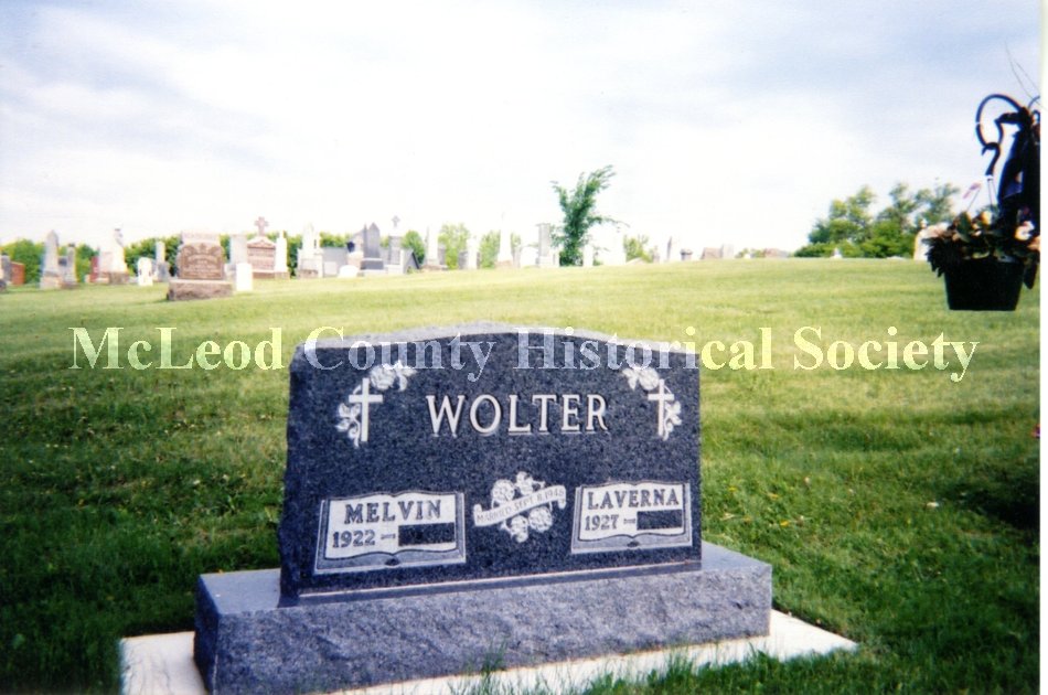 Print, Photographic Wolter headstone, St. Peter's Lutheran Cemetery