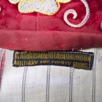 IOOF Past Noble Grand robe label detail
