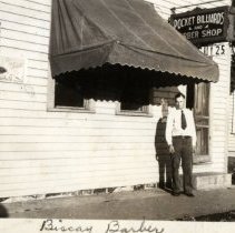 Alfred "Fritz" Zupfer Pocket Billiards & Barber Shop, Biscay, 1933