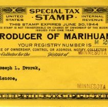Marihuana grower tax stamp, 1944