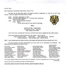 Invitation: Hutchinson Class of 1945 sixty-fifth reunion, 2010